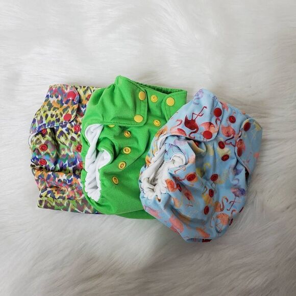 SMART BOTTOMS OS all in one cloth diapers bundle of 3 - Picture 4 of 16